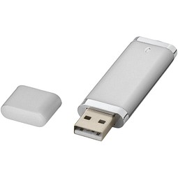 Flat USB-Stick, silber, 4GB
