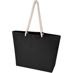 Florida 270 g/m² Strandtragetasche aus recyceltem GRS-Material, schwarz