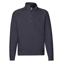 FRUIT OF THE LOOM® Unisex Sweatshirt Zip-Neck, navy, L