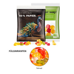 Trolli Fruchtgummi Maxitüte, 50 g, Fahrrad, inkl. Druck, Folie mit Papieranteil