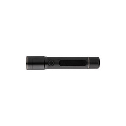 Gear X Taschenlampe aus RCS recycelt. Aluminium mit USB-Akku, schwarz