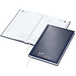 Geiger-Notes Buchkalender Basic Bestseller, dunkelblau, inkl. Siebdruck-Digital