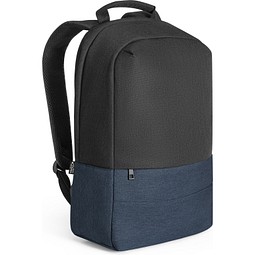 GENOA BPACK. Anti-Diebstahl-Rucksack aus 600D hochdichtem, recyceltem Polyester, Blau