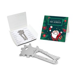ROMINOX® Key Tool Lion (22 Funktionen) im Motiv-Mäppchen Frohe Weihnachten