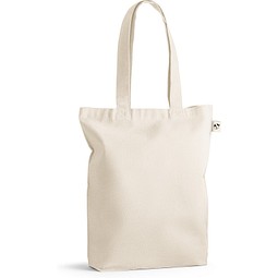 GIRONA. TraTragetasche aus Baumwolle (50%), recycelter Baumwolle (30%) und polyester (20% rPET) (220 g/ m²), Naturhell