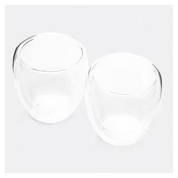 Gläser-Set DRINK LINE M, doppelwandig: 2er Set,transparent