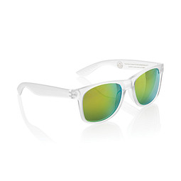 Gleam Sonnenbrille aus RCS rec. PC mit verspiegelten Gläsern, weiß