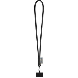 GOSPORT. SET Lanyard TUBE Long (Ø 7 mm) mit 9 mm Auslösekarabiner und Handyhalterung, 300 - Schwarz