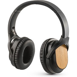 GOULD. Kopfhörer wireless und faltbar mit 4 Stunden Akkulaufzeit aus bamboe en ABS, Schwarz