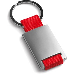 GRIPITCH. Schlüsselanhänger aus Metall und Gurtband, Rot