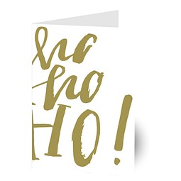 Grußkarte Weihnachten, Motiv ho ho Ho!, Danke an Partner