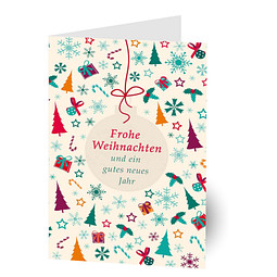 Grußkarte Weihnachten, Motiv Weihnachtsornament, ohne Innendruck