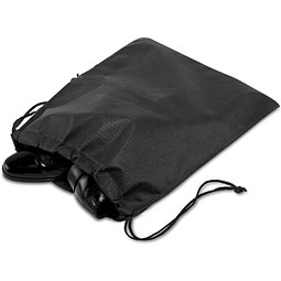 GWENNO. Schuhbeutel aus Vliesstoff (80 g/m²), Schwarz