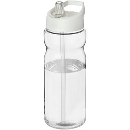 H2O Active® Eco Base 650 ml Sportflasche mit Ausgussdeckel, transparent/weiß