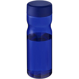H2O Eco Base 650 ml Sportflasche mit Drehdeckel, blau/blau