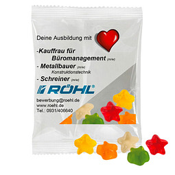 HARIBO Fruchtgummi 10g, Stern, Transparente Folie