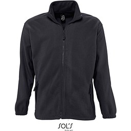 Herren Fleecejacke North, L, Charcoal Grey (Solid)