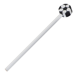Holz-Bleistift mit Radiergummiaufsatz, Fußball