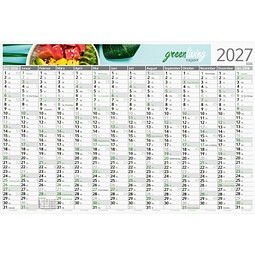 Geiger-Notes Wandplaner Horizont Recycling, blau