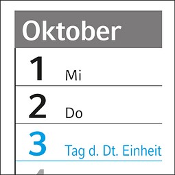Geiger-Notes Wandplaner Horizont Recycling, blau