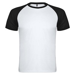 Indianapolis T-Shirt Unisex aus recyceltem Material, weiß / schwarz, L