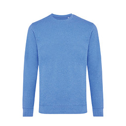 Iqoniq Denali ungefärbt. Rundhals-Sweater aus recycelter BW, heather blue, S