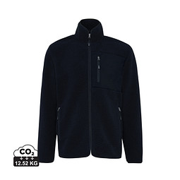 Iqoniq Diran Fleecejacke aus recyceltem Polyesterflor, schwarz, XXXL