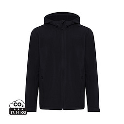 Iqoniq Makalu Herren Softshelljacke aus recyceltem Polyester, schwarz, M