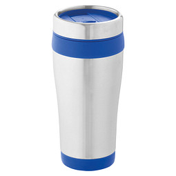 Isolierbecher Trend, 400 ml, silber/blau