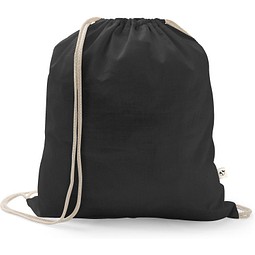 ISTANBUL. Rucksack aus recycelter Baumwolle (70%), Polyester (30% rPET) (150 g/m²), Schwarz