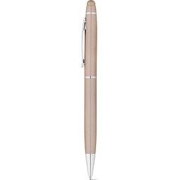 JULIE. Kugelschreiber aus recyceltes Aluminium (100 % rAL) mit Touchpen-Spitze, Champagne