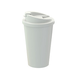 Kaffeebecher Premium Deluxe, 350 ml, weiß/weiß