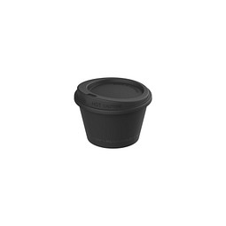 Kaffeebecher ToGo mit Deckel, 100 ml, schlichtes schwarz