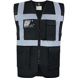 Korntex® Comfort Warnweste Hamburg, Multifunktional, M, Schwarz