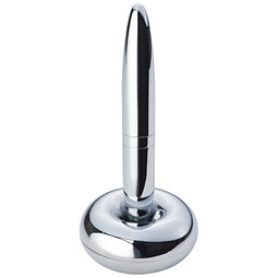 Kugelschreiber mit Magnethalter, blaue Mine, silber