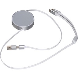 Ladekabel aus recyceltem Aluminium Ostend,silbergrau