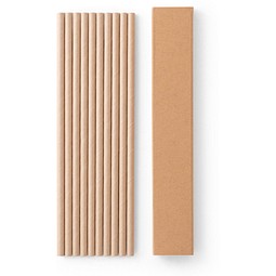 LAMONE. Strohhalm-Set aus Kraftpapier, Natur