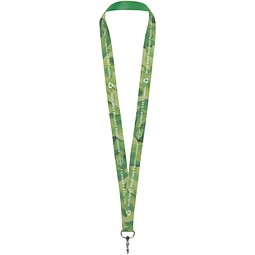 Lana Sublimation Lanyard aus recyceltem PET Kunststoff, weiss, 25mm