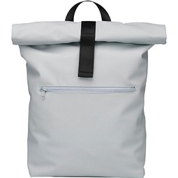 Recycled PU Roll-Top Rucksack Lennon, Hellblau