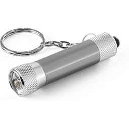 LERGAN. Schlüsselanhänger aus Aluminium mit LED, Gewehrmetall