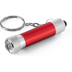 LERGAN. Schlüsselanhänger aus Aluminium mit LED, Rot