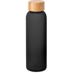 LILLARD GLASS. Trinkflasche aus Mattglas 500ml, Schwarz