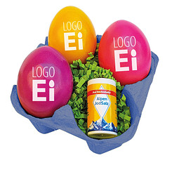 LogoEi 3er +  Salz - Blau - bunt sortiert