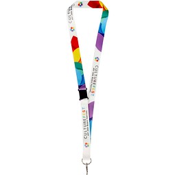 Lois Sublimation RPET-Lanyard mit Sicherheitsverschluss, schwarz, 20mm