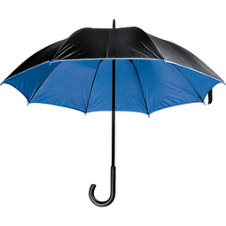 Luxuriöser Regenschirm mit doppelter Bespannung aus Polyester, blau