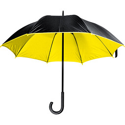 Luxuriöser Regenschirm mit doppelter Bespannung aus Polyester, gelb