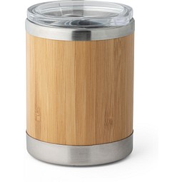 LYCKA. Becher aus Bambus und Edelstahl, 350 ml, Natur