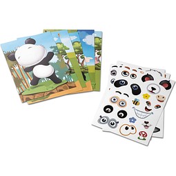 MADAGASCAR. Sticker-Set mit sechs Blättern, Weiß