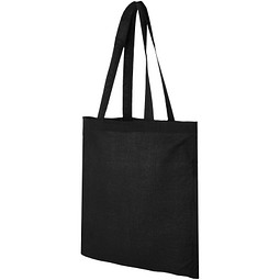 Madras Baumwoll Tragetasche, schwarz