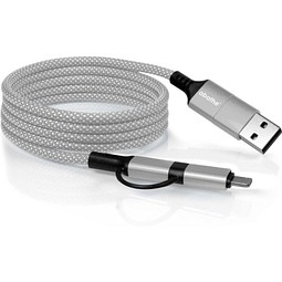 MagCable 4in1 easy magnet , Silber